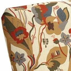 Elm Lane Ivory Floral Recliner Chair Armchair Comfortable Push Manual Reclining Footrest for Bedroom Living Room Reading -Living Room Chairs store unnamed file 12925