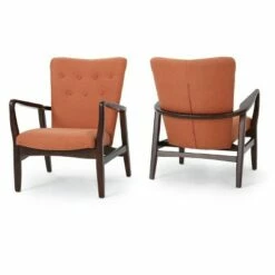 Set of 2 Becker Upholstered Armchairs - Christopher Knight Home Deep Red -Living Room Chairs store unnamed file 1293