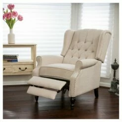 Walter Recliner Club Chair - Christopher Knight Home Light Gray -Living Room Chairs store unnamed file 12932