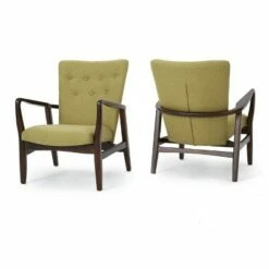 Set of 2 Becker Upholstered Armchairs - Christopher Knight Home Deep Red -Living Room Chairs store unnamed file 1294