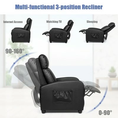 Costway Electric Modern Massage Recliner Sofa Chair Lounge with Remote Control 6 Costway Electric Modern Massage Recliner Sofa Chair Lounge with Remote Control - Image 4