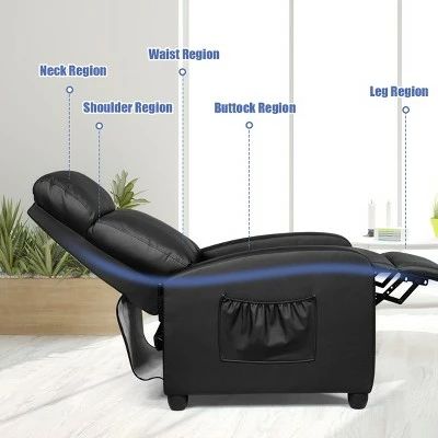 Costway Electric Modern Massage Recliner Sofa Chair Lounge with Remote Control 7 Costway Electric Modern Massage Recliner Sofa Chair Lounge with Remote Control - Image 5