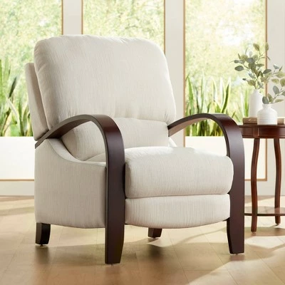 Elm Lane Soho Ivory Recliner Chair Modern Armchair Comfortable Push Manual Reclining Footrest for Bedroom Living Room Reading Home 3 Elm Lane Soho Ivory Recliner Chair Modern Armchair Comfortable Push Manual Reclining Footrest for Bedroom Living Room Reading Home