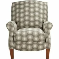 Kensington Hill Gray Fabric Recliner Chair Modern Armchair Comfortable Push Manual Reclining Footrest Bedroom Living Room Reading -Living Room Chairs store unnamed file 12958