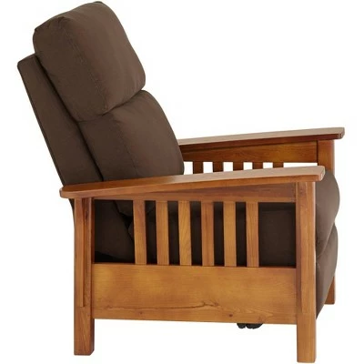 Elm Lane Ultra Suede Godiva Fabric Recliner Chair Modern Armchair Comfortable Push Manual Reclining Footrest Bedroom Living Room 8 Elm Lane Ultra Suede Godiva Fabric Recliner Chair Modern Armchair Comfortable Push Manual Reclining Footrest Bedroom Living Room - Image 6