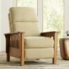 Elm Lane June Spring Recliner Chair Modern Armchair Comfortable Push Manual Reclining Footrest Bedroom Living Room Reading Home