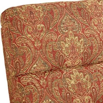 Elm Lane Red Cinnebar Fabric Recliner Chair Modern Armchair Comfortable Push Manual Reclining Footrest Bedroom Living Room Reading 4 Elm Lane Red Cinnebar Fabric Recliner Chair Modern Armchair Comfortable Push Manual Reclining Footrest Bedroom Living Room Reading - Image 2