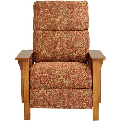 Elm Lane Red Cinnebar Fabric Recliner Chair Modern Armchair Comfortable Push Manual Reclining Footrest Bedroom Living Room Reading 7 Elm Lane Red Cinnebar Fabric Recliner Chair Modern Armchair Comfortable Push Manual Reclining Footrest Bedroom Living Room Reading - Image 5