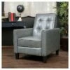 Christopher Knight Home Ethan Tufted Bonded Leather Recliner Chair - Dark Gray -Living Room Chairs store unnamed file 13019