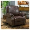 Torreon Faux Leather Recliner Club Chair Dark Brown - Christopher Knight Home