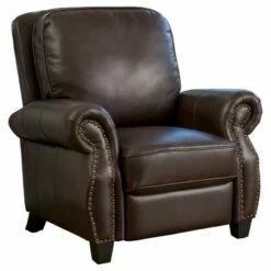Torreon Faux Leather Recliner Club Chair Dark Brown - Christopher Knight Home -Living Room Chairs store unnamed file 13031