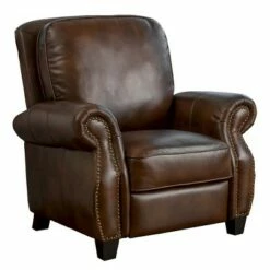 Torreon Faux Leather Recliner Club Chair Dark Brown - Christopher Knight Home -Living Room Chairs store unnamed file 13032