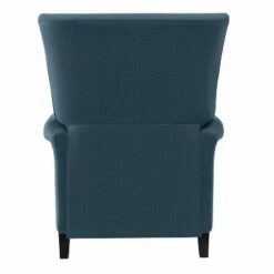 Button Tufted Press-Back Recliner Plush Low Pile Velvet Medium Blue - ProLounger -Living Room Chairs store unnamed file 13043