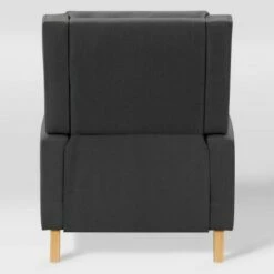Lynwood Recliner Chair with Nailhead Trim - CorLiving Dark Gray -Living Room Chairs store unnamed file 13059