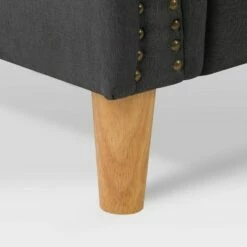 Lynwood Recliner Chair with Nailhead Trim - CorLiving Dark Gray -Living Room Chairs store unnamed file 13061