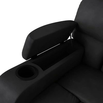 Set of 2 Wall Hugger Storage Recliner Chairs Microfiber - ProLounger Deep Blue 6 Set of 2 Wall Hugger Storage Recliner Chairs Microfiber - ProLounger Deep Blue - Image 4