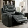 Edansy Upholstered Chair with Power Recliner and USB Plug Gray - HOMES: Inside + Out