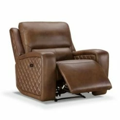 Delton Leather Power Reclining Chair - Abbyson Living Camel -Living Room Chairs store unnamed file 13097