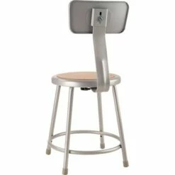 National Public Seating 2pk 18" Heavy Duty Steel Stool with Backrest - Hampton Collection Gray -Living Room Chairs store unnamed file 131