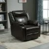 HOMCOM PU Leather Recliner Sofa Upholstered Manual Reclining Armchair with Footrest for Living Room -Living Room Chairs store unnamed file 13166
