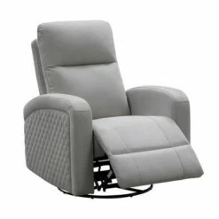 Lavina Fabric Swivel Glider Recliner - Abbyson Living Dark Gray -Living Room Chairs store unnamed file 13175