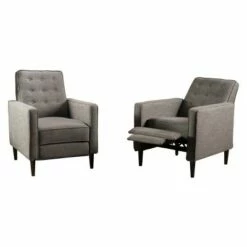 Set of 2 Mervynn Mid-Century Recliner - Christopher Knight Home Slate -Living Room Chairs store unnamed file 13226