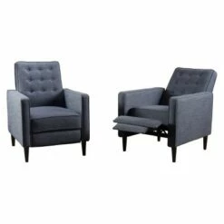 Set of 2 Mervynn Mid-Century Recliner - Christopher Knight Home Slate -Living Room Chairs store unnamed file 13233