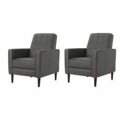 Set of 2 Mervynn Mid-Century Recliner - Christopher Knight Home Slate -Living Room Chairs store unnamed file 13235