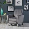 Brightwood Modern Press-Back Recliner Gray - Christopher Knight Home -Living Room Chairs store unnamed file 13243