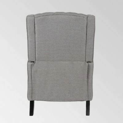 Keating Traditional Wingback Recliner - Christopher Knight Home Gray 7 Keating Traditional Wingback Recliner - Christopher Knight Home Gray - Image 5