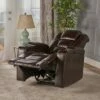 Emersyn Tufted Leather Power Recliner with Arm Storage and USB Cord Brown - Christopher Knight Home -Living Room Chairs store unnamed file 1326