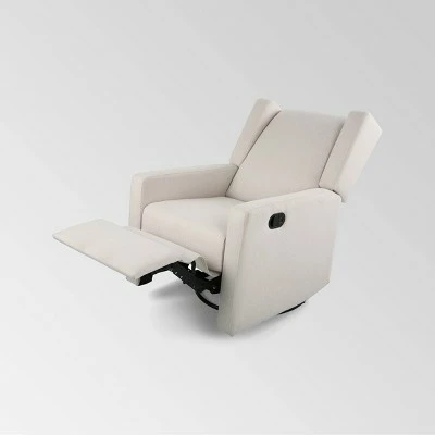 Hounker Contemporary Swivel Recliner - Christopher Knight Home Beige 5 Hounker Contemporary Swivel Recliner - Christopher Knight Home Beige - Image 3