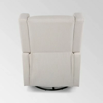 Hounker Contemporary Swivel Recliner - Christopher Knight Home Beige 7 Hounker Contemporary Swivel Recliner - Christopher Knight Home Beige - Image 5