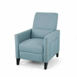 Alscot Contemporary Push Back Recliner - Christopher Knight Home Teal -Living Room Chairs store unnamed file 13287