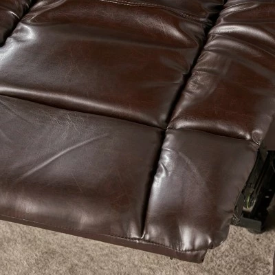 Emersyn Tufted Leather Power Recliner with Arm Storage and USB Cord Brown - Christopher Knight Home 7 Emersyn Tufted Leather Power Recliner with Arm Storage and USB Cord Brown - Christopher Knight Home - Image 5