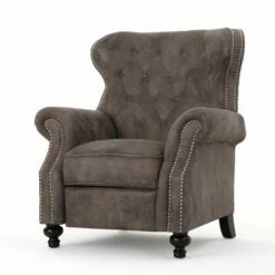 Walder Tufted Recliner - Christopher Knight Home Warm Stone -Living Room Chairs store unnamed file 13303