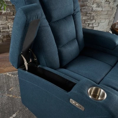 Emersyn Tufted Power Recliner - Christopher Knight Home Navy 4 Emersyn Tufted Power Recliner - Christopher Knight Home Navy - Image 2
