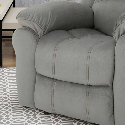 Celestina Microfiber Gliding Recliner Gray - Christopher Knight Home 5 Celestina Microfiber Gliding Recliner Gray - Christopher Knight Home - Image 3