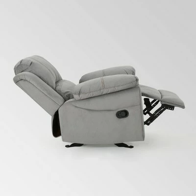 Celestina Microfiber Gliding Recliner Gray - Christopher Knight Home 6 Celestina Microfiber Gliding Recliner Gray - Christopher Knight Home - Image 4