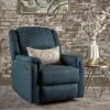 Jennette Tufted Swivel Gliding Recliner Navy Blue - Christopher Knight Home -Living Room Chairs store unnamed file 13317