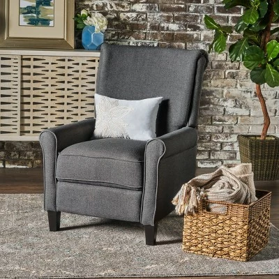 Charell Traditional Recliner - Christopher Knight Home Charcoal 3 Charell Traditional Recliner - Christopher Knight Home Charcoal