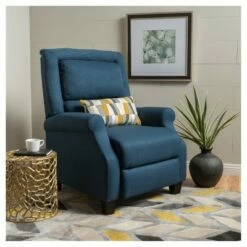 Reddington Recliner - Dark Blue - Christopher Knight Home