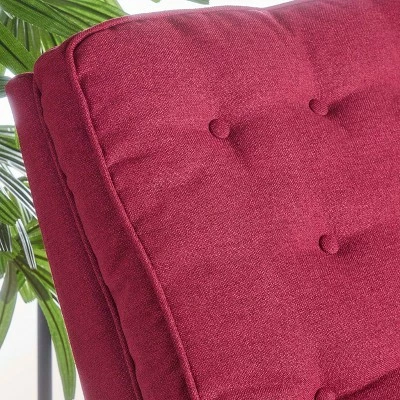 Nievis Tufted Recliner - Deep Red - Christopher Knight Home 4 Nievis Tufted Recliner - Deep Red - Christopher Knight Home - Image 2