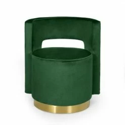 Cardan Modern Glam Round Open Back Velvet Swivel Club Chair - Christopher Knight Home Cobalt/copper -Living Room Chairs store unnamed file 1337