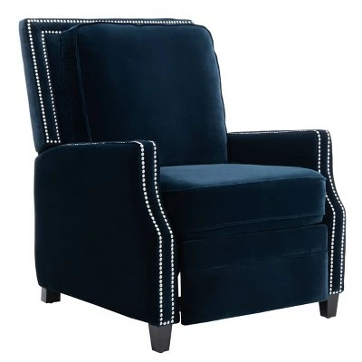 Buddy Velvet Recliner - Safavieh Midnight Blue 4 Buddy Velvet Recliner - Safavieh Midnight Blue - Image 2