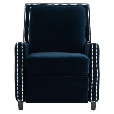 Buddy Velvet Recliner - Safavieh Midnight Blue 12 Buddy Velvet Recliner - Safavieh Midnight Blue - Image 10