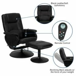 Emma and Oliver Adjustable Massage Recliner/Ottoman - Deep Side Pockets in Black LeatherSoft -Living Room Chairs store unnamed file 13422