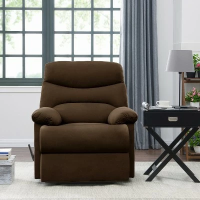 Wall Hugger Microfiber Pillow Top Arm Recliner Chair - ProLounger Brown 3 Wall Hugger Microfiber Pillow Top Arm Recliner Chair - ProLounger Brown