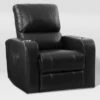 Tucson Home Theater Single Power Recliner with Stainless Steel Cup Holders Black Leather Gel - Corliving -Living Room Chairs store unnamed file 13491