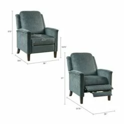 Madison Park Cicely Push Back Recliner Charcoal -Living Room Chairs store unnamed file 13527